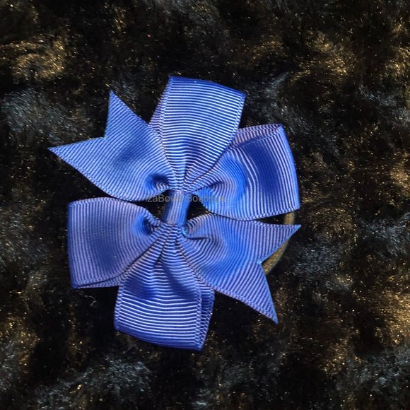Hand Crafted Other - Navy 3" Pinwheel Bow Ponytail HAND CRAFTED